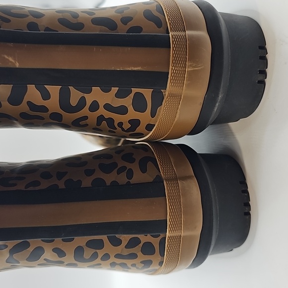 Joules cheetah print rain boots size 9 - Picture 5 of 7